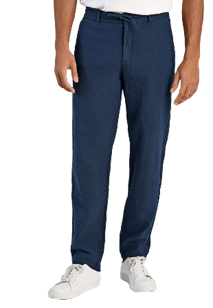 Lindbergh Linen Pants Byxor Herr Blå M