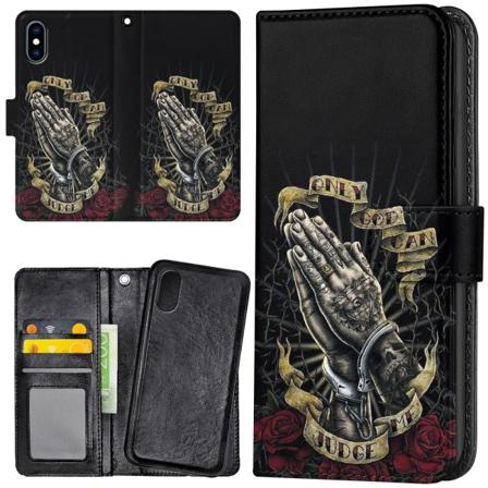 iPhone X/XS - Lompakkokotelo/Kuoret Only God Can Judge Me