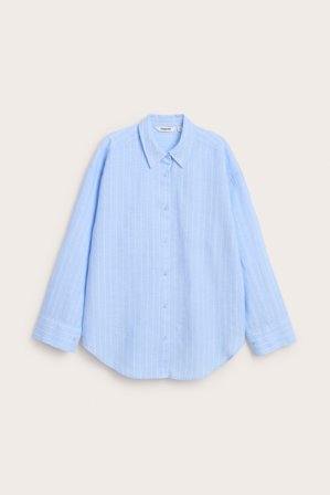Kappahl | Skjorta i linnemix Ljusblå M | Ljusblå