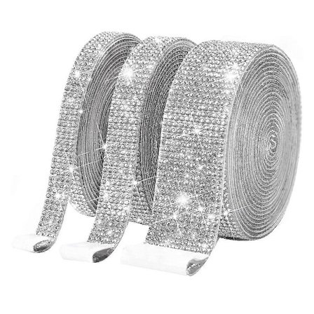 Itseliimautuva kristalli strassi timanttinauha rullassa - Bling timanttitarrat rulla DIY 2 mm:n strasseilla