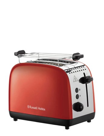 Russell Hobbs Colours Plus 2S Toaster Red - Red - 2 S
