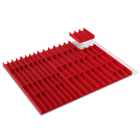 Treston 83791300 Verktøybrett til underskap 90, med avdeler 33 og 45 mm, Garasjeinnredning & oppbevaring