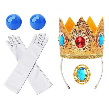 6 st Flickor Fest Barn Krona Prinsessa Persika Mode Handskar Utklädnad Dekoration, Cosplay Festdekorationer