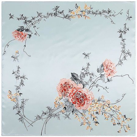 Lyxig varumärkesmode damhalsduk 90cm * 90cm bohemisk tryckt trädformad cashew ms. all-match silkescarf bib(En,4)