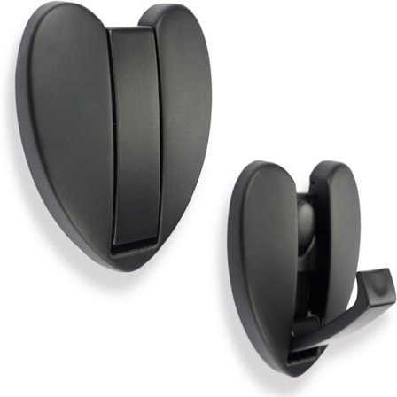 Foldbare Knager - Aluminium Kærlighedsformet Væg Krog - Indtrækkelige Kroge til Ophængning af Frakke, Hat, Taske, Håndklæde, Nøgle