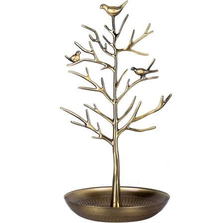 Smykke Stativ Øreringe Holder Ring Display Fugle Træ Halskædes Organizer (gammel cyan)