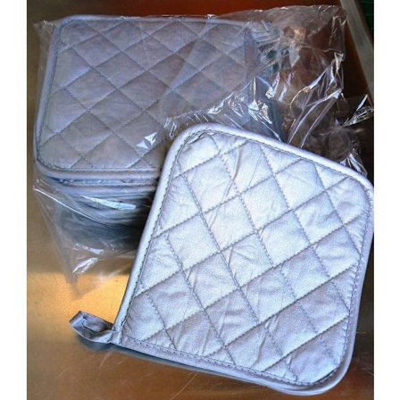 Silikonbeläggning, bomullsgrytunderlägg, 8 tum x 8 tum, quiltad, upp till