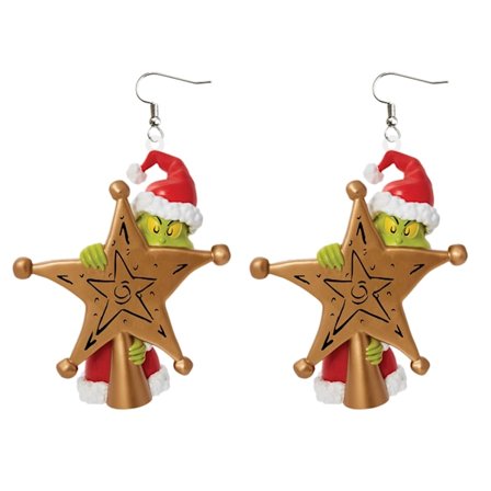 Hauskat Grinch-korvakorut - Söpö loma-korulahjaidea - 11