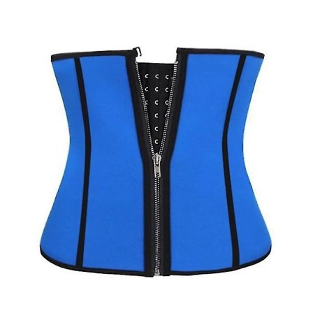 Dam Neopren Bastu Bälte Topp Korsett Waist trainer Dubbelpressande Bustiers Underbyst Korsett Body Shaper Sexiga Shapewear Underkläder,blå