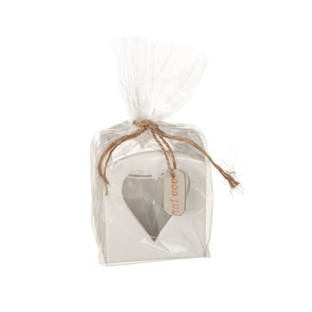 Ljuslykta ”God Jul” med hjärta trä