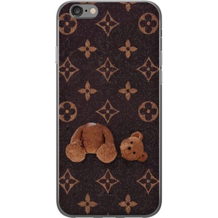 Kompatibelt Mobildeksel til Apple Apple iPhone 6 Grafiskt monogram mønster med en stilisert teddybjørn i en kunstnerisk stil