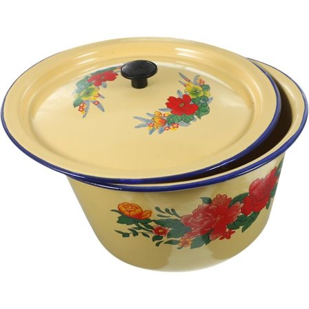 Vintage Vask Stor Emaljeskål Emalje Suppeskål Kompakt Design til Opbevaring