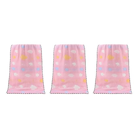 3 Stykker Ren Bomuld Seks Lag Gauze Stort Håndklæde 35 * 75 Voksen Ansigtsvask Husholdnings Blonde Tegneserie Håndklæde