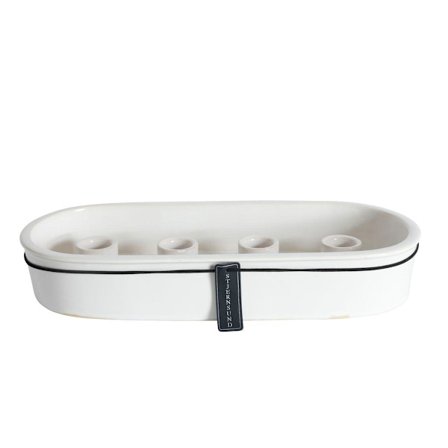 |NN| Adventsstage Hvid Keramik 33x13 cm 2. sortering