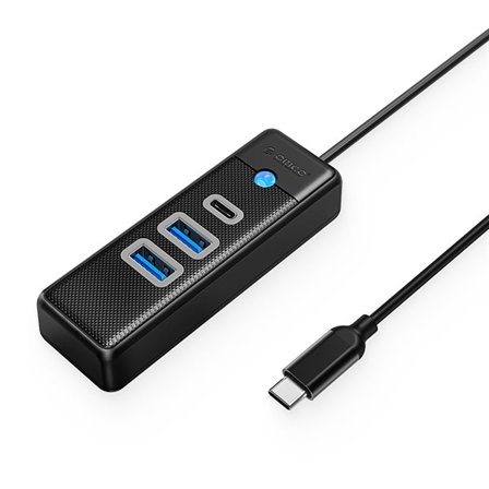 Orico PWC2U-C3 USB-C-keskitin / 2x USB-A 3.0 + 1x USB-C 3.0 - Musta