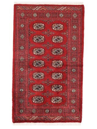 93X156 Dywan Orientalny Pakistański Bucharski 3Ply Ciemnoczerwony/Czarny (Wełna, )