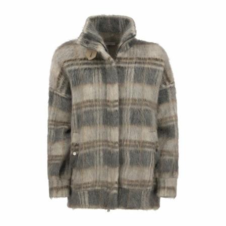 Brunello Cucinelli Long Knitwear , Grijs , Heren , Maat: S Truien & Vesten