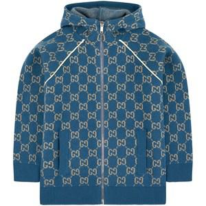 Kids - Gucci Woollen hoodie - GG 6 years - Jumpers and knitwear - 6 years - Blue - Junge