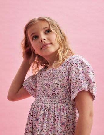 Creamie Dress Structure - Pink - 140