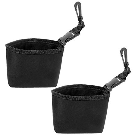 2-pak golfkøllerenseposer med aftagelig clips, holdbare balle-vaskere til effektiv rengøring af golfbolde (FMY)