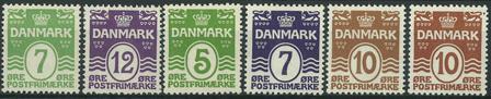 Danmark 1926-30 - AFA 167-68 + 183-85 + 185a - Postfrisk
