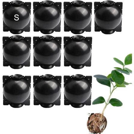 10 stk. Trærod-dyrkningsboks, rodfæstningskugle-podegrej, genanvendeligt højtryks-trærod-luftlagdeling-formeringskit-formeringsgryde