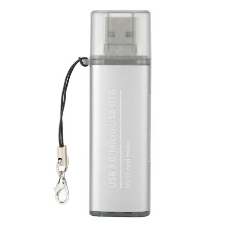 Kroktype kortleser bærbar USB 3.0 til minnekort titangrå for Android-telefon OTG