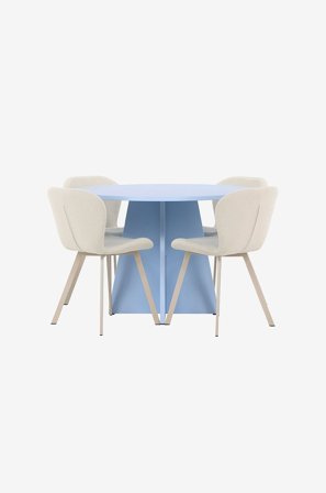 Venture Home - Spisebord Bootcut med Lilja-stol - Beige - Spisegrupper - Fra Homeroom