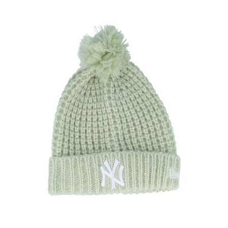 New Era - MLB Grön pom Beanie - New York Yankees Cosy Pom Beanie Pastel Green @ Hatstore