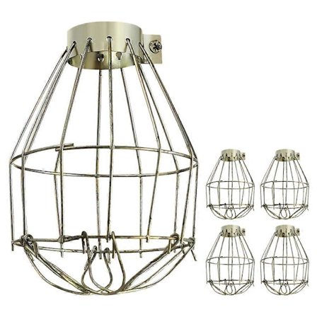 5 st Metall Lampskydd Klämma Glödlampa Bur Skydd Metall Glödlampa Skydd Industriella Lampskärmar
