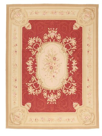 275X366 Tappeto Orientale Aubusson - Tappissere Arancione/Rosso Scuro Grandi (Lana, Cina)