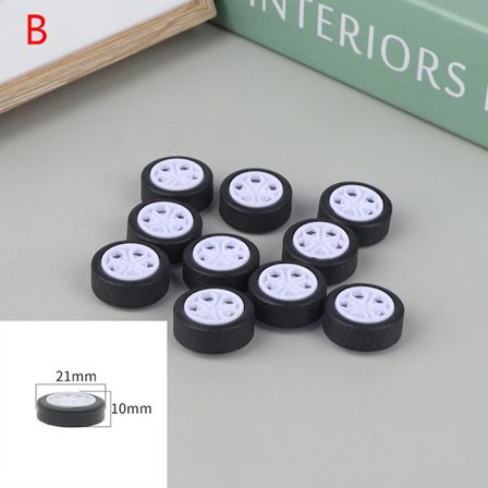 10ST PC Toy Wheel Gummi Fälgar Däck DIY Mini Technology 4WD Col