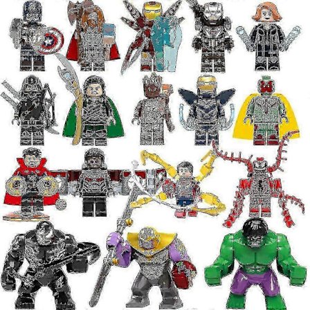 Avengers 4 Iron Man & Spider-Man Samlelegetøj - Thanos & Thor Inkluderet