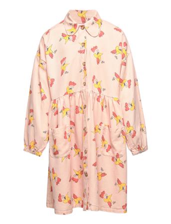 Mr O'clock All Over Woven Dress Dresses & Skirts Dresses Casual Dresses Long-sleeved Casual Dresses Lyserød Bobo Choses