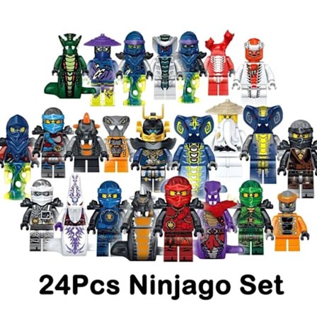 24 kpl:n set minifiguurit Kai Jay Sensei Wu Master Building