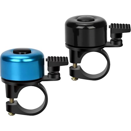 Klokke, sykkelbjelle, et par sykkelspiler (svart/blå) [BR]