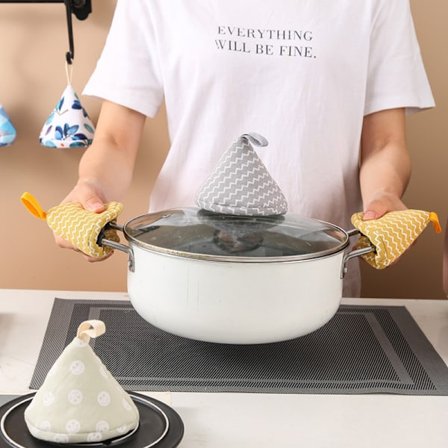 Isolerad Quiltat Bomullshampa Triangel Anti-brännskyddshätta, Hea