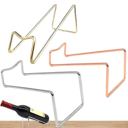 Creative Wine Rack for Red Wine Simple Stainless Steel Wine Rack Single Wine Bottle Holder for Home Store Neatly Crafted 3pcs