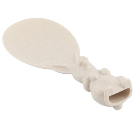 Sød kanin non-stick ris ske tredimensionel stående kanin ris ske til riskoge (beige)