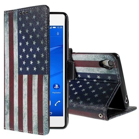 Sony Xperia Z3 US flagga Plånboksfodral