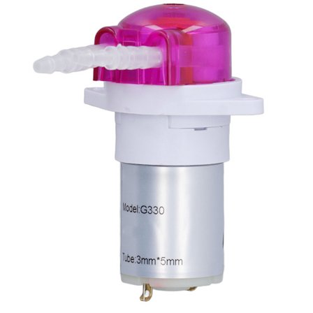 Peristaltisk pump Mini DC Liten Mikro Cirkulerande Elektrisk Självprimning Vätskedoserings pump 5000RPM 24V 53ml/min 130A