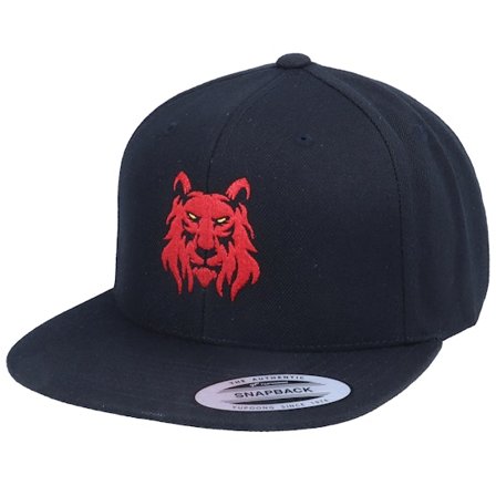 Iconic - Svart snapback Keps - Red Lion Logo Black Snapback @ Hatstore
