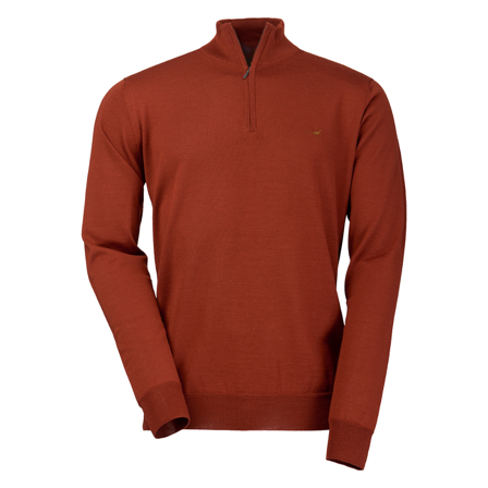 Laksen M's Norfolk Zip-Neck Burnt Orange