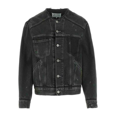 Maison Margiela, Denim Jackets Czarny, Mężczyzna, Rozmiar: L