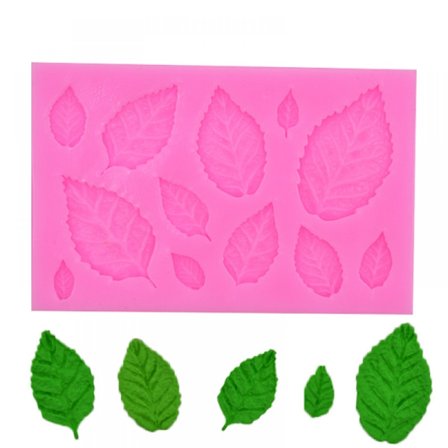 En mängd olika löv Lönnlöv Hartsformar Silikonform för Fondant Tårtdekoration Verktyg Diy Choklad Köksbakning