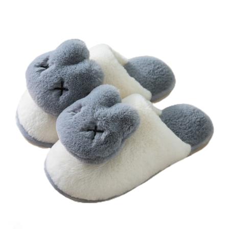 Kvinnor Flat Fuzzy Tofflor Slip On House Skor