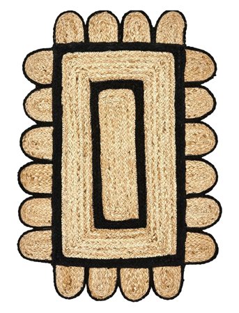 house doctor | Tæppe, Hddenta, Sort;Natur | 90X60X0CM