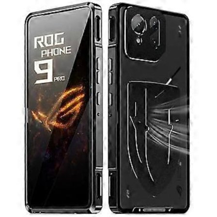 Skal för Asus ROG Phone 9 5G/Phone 9 Pro 5G Värmeavledning Metallram PC Telefonskal - Svart (Svart)