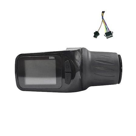 24v 36v 48v 60v S886 Ebike LCD Display Panel Justerbar Med Twist Throttle Til El-Scooter Cykel