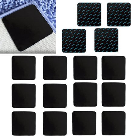 16PCS matta grepp anti-halkmatta svart